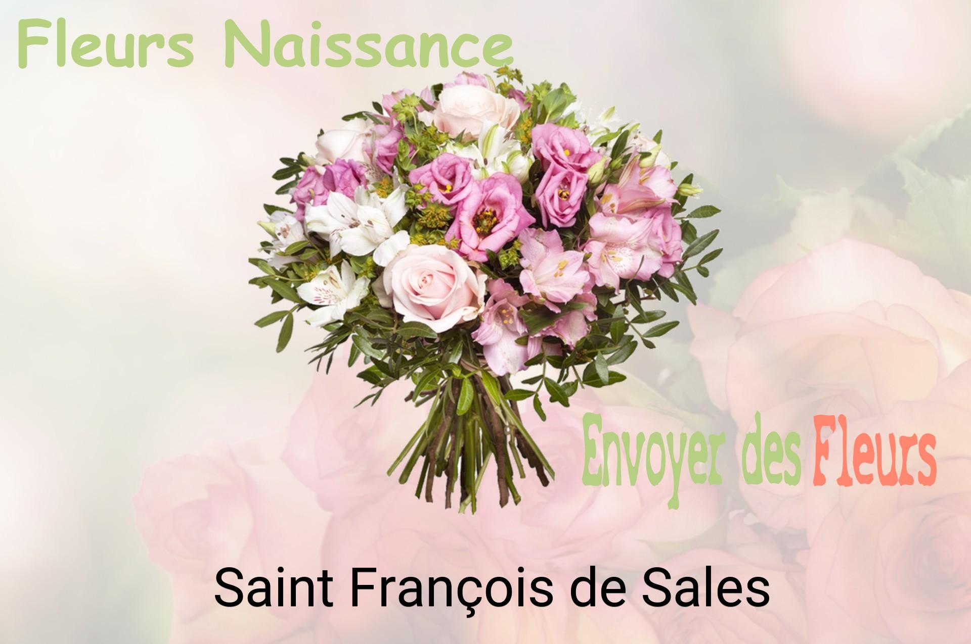 Bouquet de fleurs de naissance livré à Saint-François-de-Sales